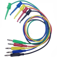 DANIU 1PCE 4mm Banana Plug naar Koper Dual Test Hook Clip Kabel Looddraad 100cm