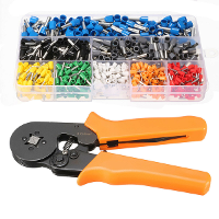 DANIU 23AWG tot 10AWG Zelfinstellende Ratel Kabelschoenen Krimptang Gereedschap met 800 stuks Aansluitklemmen