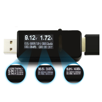 DANIU 7 in 1 USB Tester Digital DC Current Voltage Capacity Power Detector Power Bank Charger Indicator