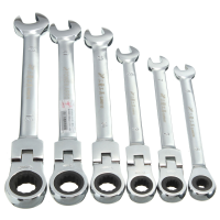 Daniu Flexible Pivoting Head Ratchet Combination Spanner Wrench Garage Metric Tool 6mm 7mm 8mm 10mm 11mm 12mm