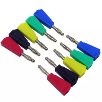 P3002 100 stuks rode 4 mm stapelbare vernikkelde luidspreker multimeter Banana Plug Connector Testprobe binding