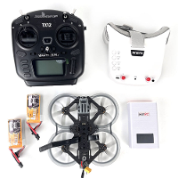 DarwinFPV CineApe 25 Analog 2.5Inch 4S Cinematic Whoop RC FPV Racing Drone RTF met RadioMaster TX12 Mark II afstandsbedi