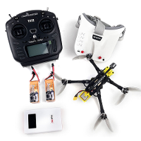 DarwinFPV FoldApe4 4 Inch Opvouwbare Langeafstands RC FPV Race Drone RTF met RadioMaster TX12 Mark Ⅱ Radio Controller FP