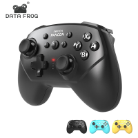 DATA FROG Heks Draadloze Game Controller voor Switch/Oled/Lite Ingebouwde 6 assige Gyro Sensor Trilling Turbo Functie Bl