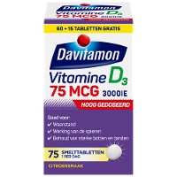 Davitamon Vitamine D3 75mcg Smelttabletten