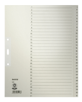 Leitz 1231 Register DIN A4, Bovenbreedte 1 31 Manila papier Grijs 31 tabbladen 12310085