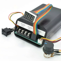 DC 10 55V 40A PWM DC motor snelheidsregelaar voorwaarts/achteruit snelheidsregelaar met digitaal snelheidsdisplay instel