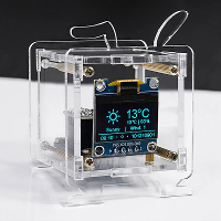 DC5V ESP8266 DIY Electronische Kit Mini Klok Kits OLED display met Behuizing DIY Soldeerproject