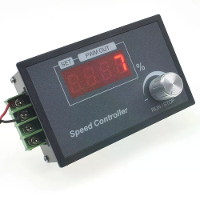 DC6 60V 30A Max DC Motor Snelheidscontroller PWM Draai knop Encoder LED Digitale Weergave Borstel Motor Controlemodule 1