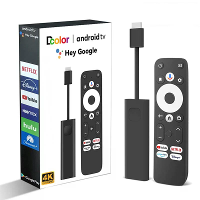Dcolor GD1 Google Gecertificeerde Android 11 TV Stick met bluetooth Stemafstandsbediening S905Y4 AV1 2GB RAM 16GB ROM 2.