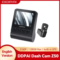 DDpai Z50 GPS Dual Front & Rear Car Dash Cam 2160P auto camera recorder HD video GPS tracking wifi DVR 24H parkeerbewaki