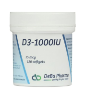 DeBa Pharma Vitamine D3 1000 IU 25 Mcg Softgels