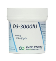 Deba Pharma Vitamine D3 3000 IU 75 Mcg Softgels