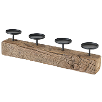 Deco by Boltze Kaarshouder   hout met metaal   50 x 7 x 13 cm