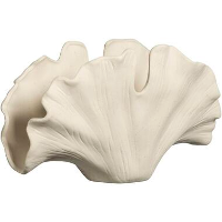 Deco object Ginko   off white   17x36x21,5 cm   Leen Bakker