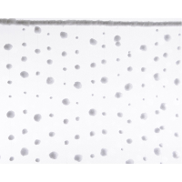 Sneeuwballen gordijn met druppels   wit   90 x 200 cm