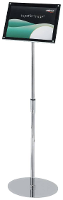Deflecto 790645 Folderhouder, Vloerstatief Zilver, Zwart DIN A3 1 stuk(s) Aantal vakken: 1 (b x h x d) 340 x 1280 x 300 mm