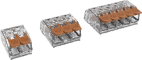 Degson DG221 5.6 03P 17 11A(H) Verbindingsklem Flexibel: 0.14 4.0 Mm² Massief: 0.20 4.0 Mm² Aantal polen: 3 1 stuk(s) Transparant, Bruin