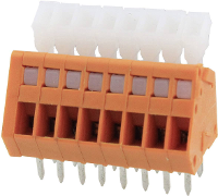 Degson DG240 2.54 10P 15 00AH 1 Veerkrachtklemblok 0.51 Mm² Aantal polen 10 Oranje 1 stuk(s)