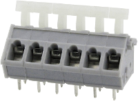 Degson DG243 5.0 02P 11 00AH 1 Veerkrachtklemblok 3.31 Mm² Aantal polen 2 Grijs 1 stuk(s)