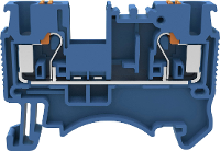 Degson DS2.5 01P 12 00A(H) Doorgangsklem Push In klem Blauw 1 stuk(s)