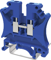 Degson PC4 01P 12 00AH 1 Doorgangsklem 6.2 Mm Schroeven Blauw 1 stuk(s)