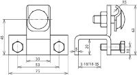 DEHN AK 6.10 KB S KBF18 35 STTZN Aansluitklem 1 stuk(s)