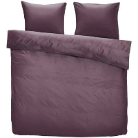 Dekbedovertrek Amelie velvet   paars   200x200/220 cm   Leen Bakker