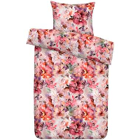 Dekbedovertrek Rosa velvet   roze   140x200/220 cm   Leen Bakker