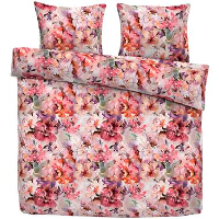 Dekbedovertrek Rosa velvet   roze   240x200/220 cm   Leen Bakker