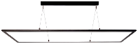 Deko Light 342219 LED Panel transparent, eckig, 50 W, 3000/4000 K, Schwarz Hanglamp Energielabel: E (A   G) LED LED vast ingebouwd 53 W Diepzwart (RAL 9005)