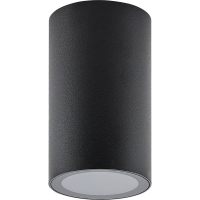 Deko Light 348244 Can IP44, 1x 7,5 W GU10, Schwarz Plafondopbouwarmatuur GU10 7.5 W Zwart