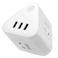 Deli 18322 Intelligente USB aansluiting Adapterstekker Draadloze USB driehoek Cube Rijstekker Opladen Beveiliging Besche