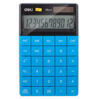 Deli E1589 12 cijfers Desktop Calculator Universal Programer Dual Power Solar Energy Battery Fashion Style Business Offi