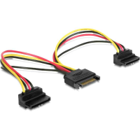 DeLOCK 15 pin SATA (male) naar 2x 15 pin SATA (female) 90° splitterkabel