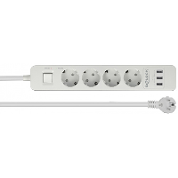 DeLOCK 4 weg stekkerdoos met USB poorten