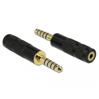 DeLOCK 5 pins stereo 4,4 mm male jack naar 4 pins stereo 2,5 mm female jack adapter