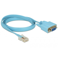 Delock 63341 VGA / RJ45 Adapter [1x D sub bus 9 polig   1x RJ45 stekker] Blauw 1.00 M