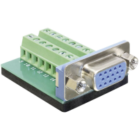 Delock 65170 VGA connector Bus, inbouw verticaal Aantal polen: 16 Zilver 1 stuk(s) Piece