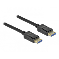 Delock 80262 DisplayPort kabel DisplayPort Aansluitkabel DisplayPort stekker 2 m Zwart 10K UHD, Vergulde steekcontacten, Afgeschermd (drievoudig)