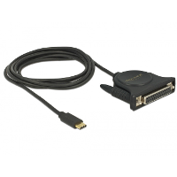 DeLOCK USB C 2.0 Male > 1 x Parallel DB25 female kabel