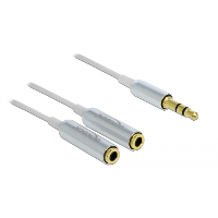 DeLOCK Cable audio splitter stereo jack male 3.5Mm > 2x stereo jack female splitterkabel
