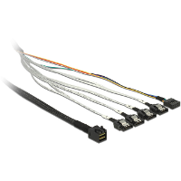 DeLOCK Cable mini SAS HD SFF 8643 > 4 x SATA 7 pin, 0,5m kabel