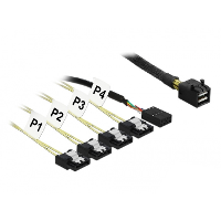 DeLOCK Mini SAS HD SFF 8643 > 4x SATA 7 pin Reverse + Sideband kabel