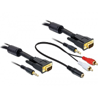 DeLOCK Cable VGA + Sound 5m male male kabel