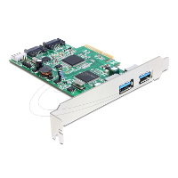 DeLOCK PCI Express x4 Card > 2 x external USB 3.0 + 2 X internal SATA 6 Gb/s controller