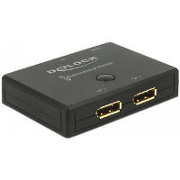 DeLOCK DisplayPort 2   1 Switch bidirectional 4K 60 Hz displayport switch