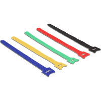 DeLOCK Hook and loop fasteners coloured, 10 stuks kabelbinder