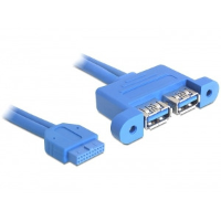 Kabel USB 3.0 Pin header > 2 x USB 3.0 A parallel