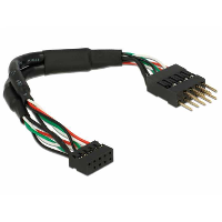 DeLOCK KB USB 2.0 Bu10Pin St10Pi bk 0,1m kabel